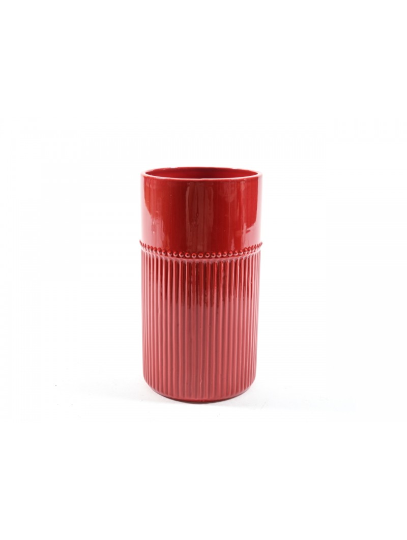 VASO ROSSO CERAMICA 12,5X23CM 31260