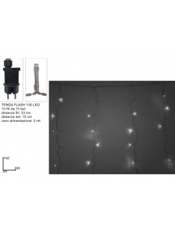 TENDA FLASH 100LED 3X1,5MT B.FREDDO