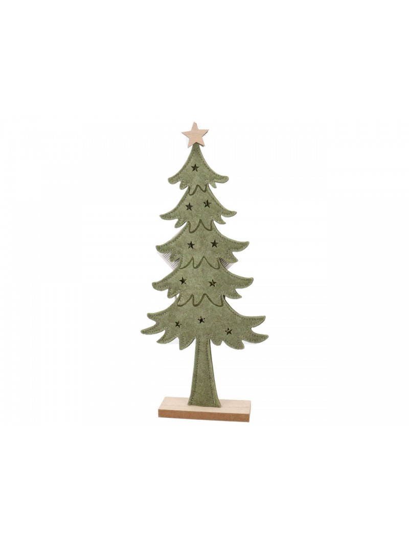 ALBERO IN PANNO C/BASE LEGNO 41X19X5CM