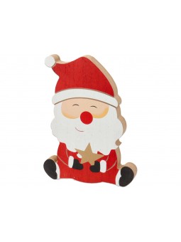 BABBO NATALE IN LEGNO H.14.5X11X1.5CM